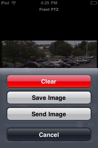 exacqVision iPhone surveillance app - save and e-mail image
