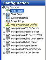 exacqVision Multi-System User Configuration