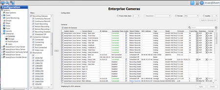 exacqVision Enterprise vms security camera management