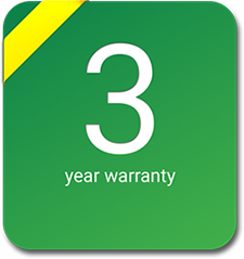 exacqVision 3 year warranty badge